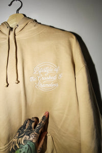 Beige crooked and shameless hoodie